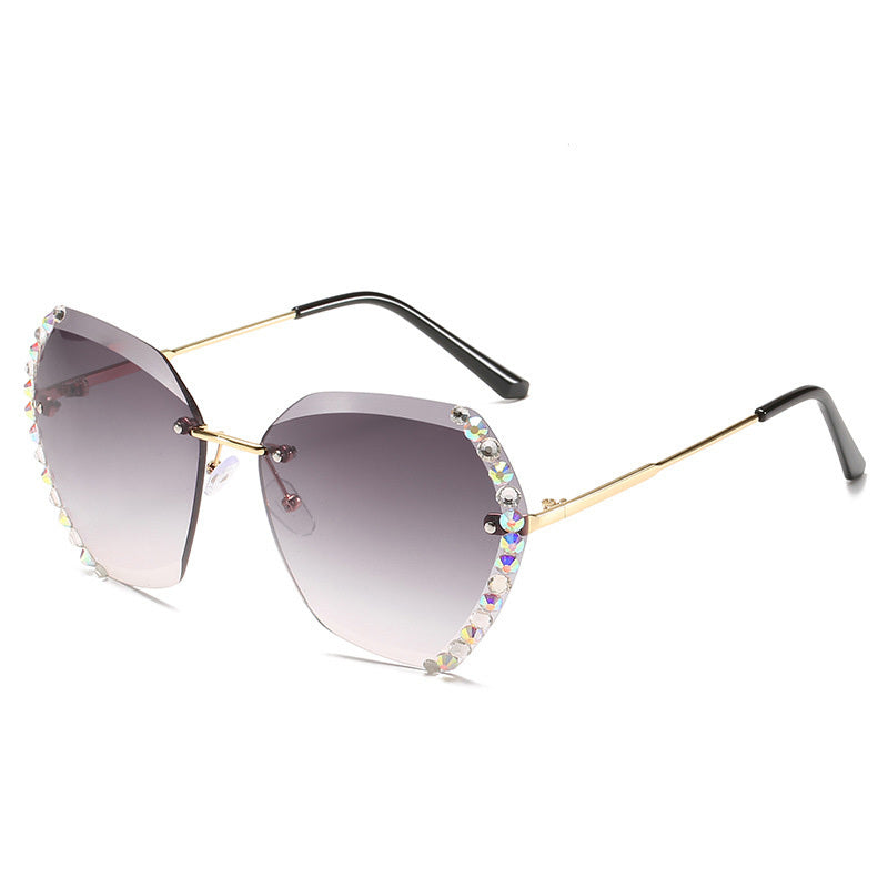 Gafas de Sol Sin Montura con Diamantes – Glamour y Brillo Total