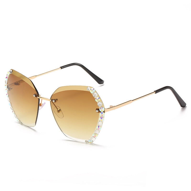 Gafas de Sol Sin Montura con Diamantes – Glamour y Brillo Total