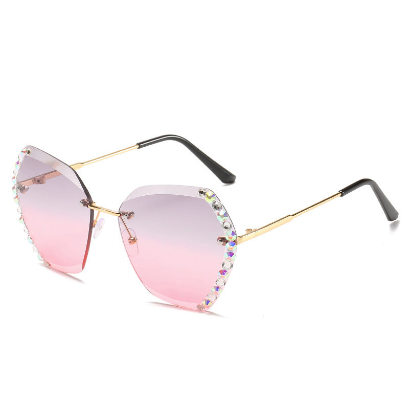 Gafas de Sol Sin Montura con Diamantes – Glamour y Brillo Total