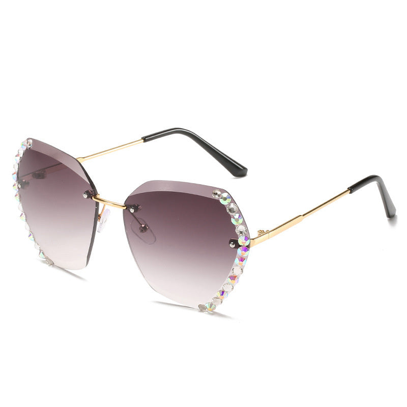 Gafas de Sol Sin Montura con Diamantes – Glamour y Brillo Total