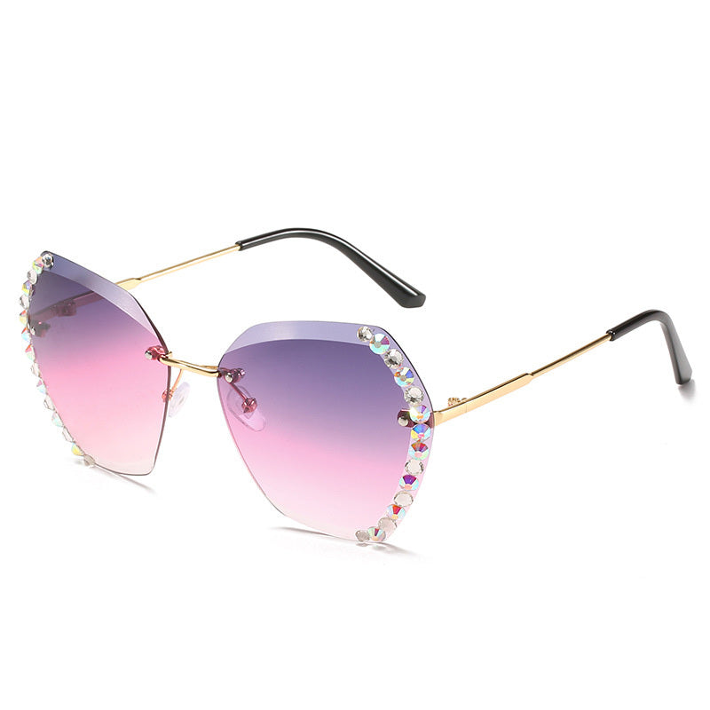 Gafas de Sol Sin Montura con Diamantes – Glamour y Brillo Total