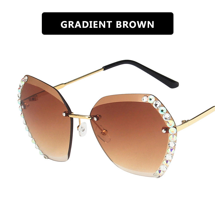 Gafas de Sol Sin Montura con Diamantes – Glamour y Brillo Total