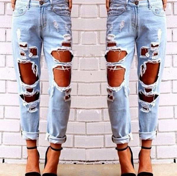 Jeans rotos extremos estilo USA/EU – Salvajes y atrevidos