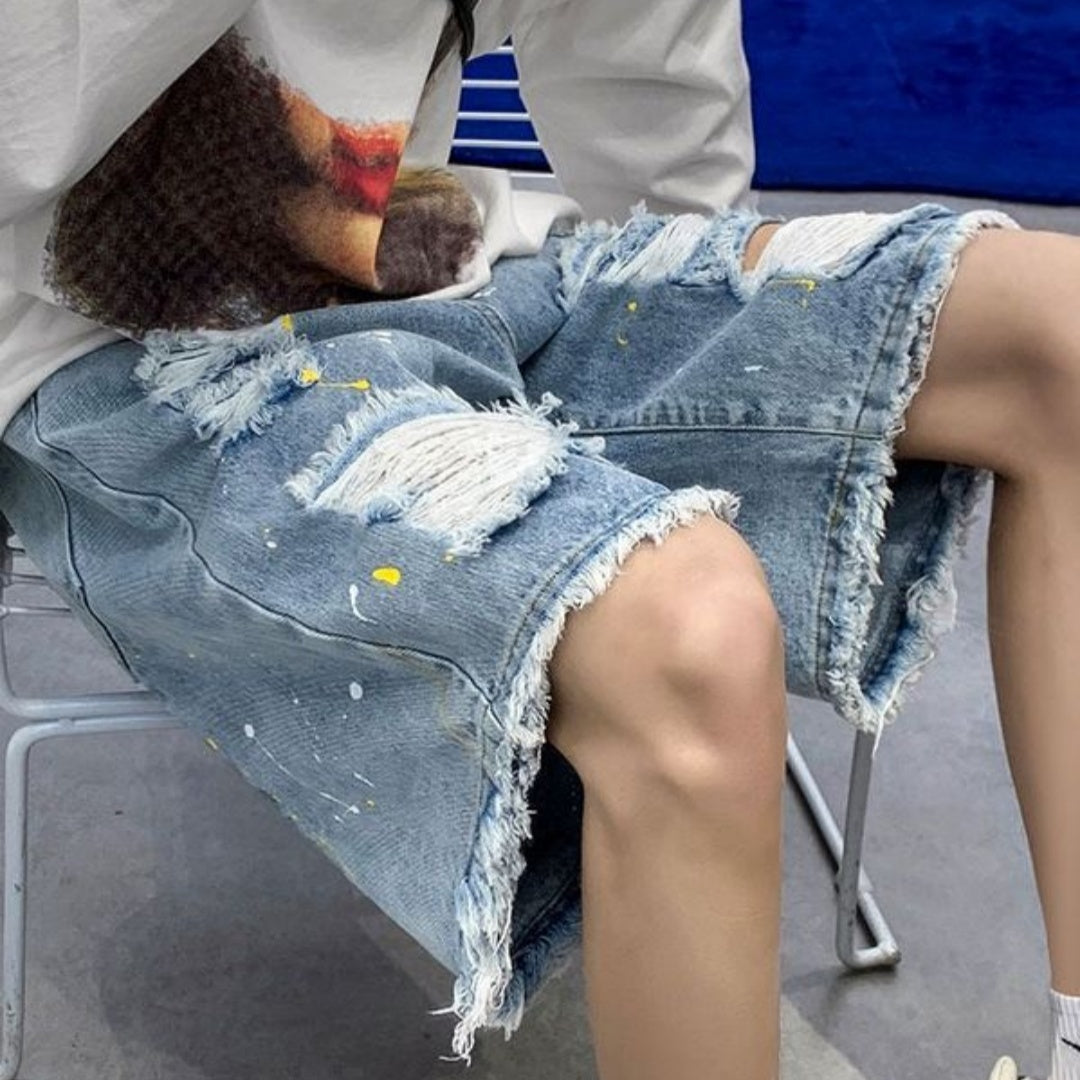 Short Vaquero Roto | Streetwear con Efecto Desgastado
