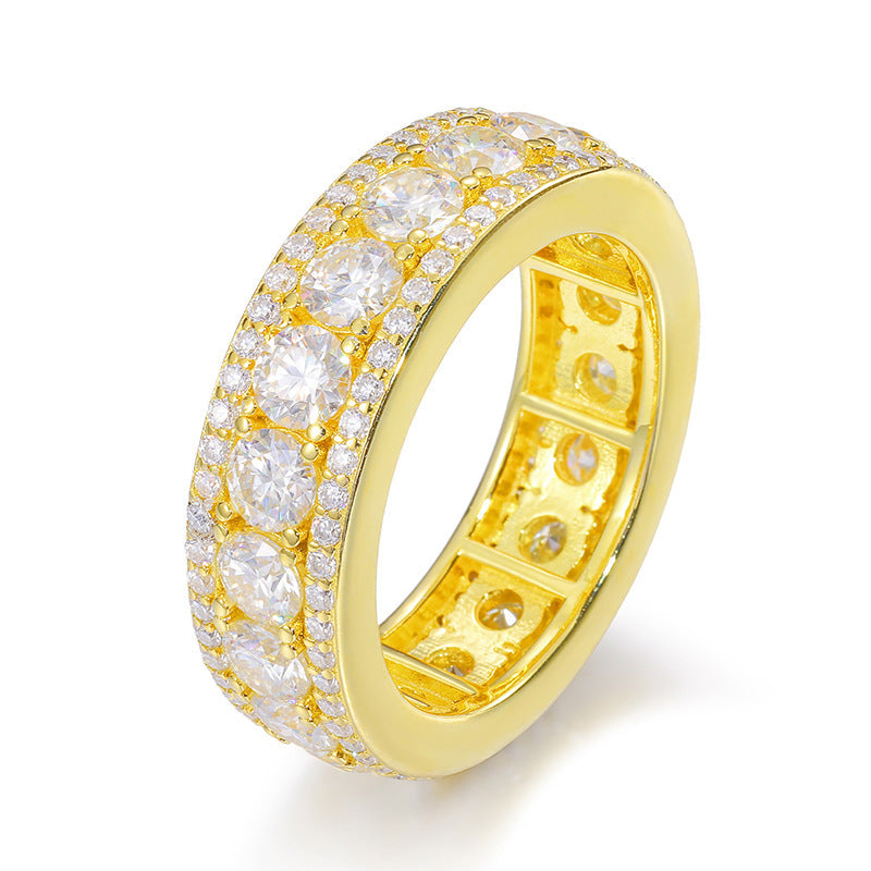 Anillo de Moissanita Exquisito en Plata S925 –Elegancia y Brillo Inigualable