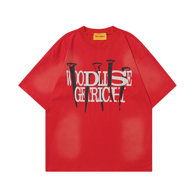 Camiseta unisex holgada informal de manga corta