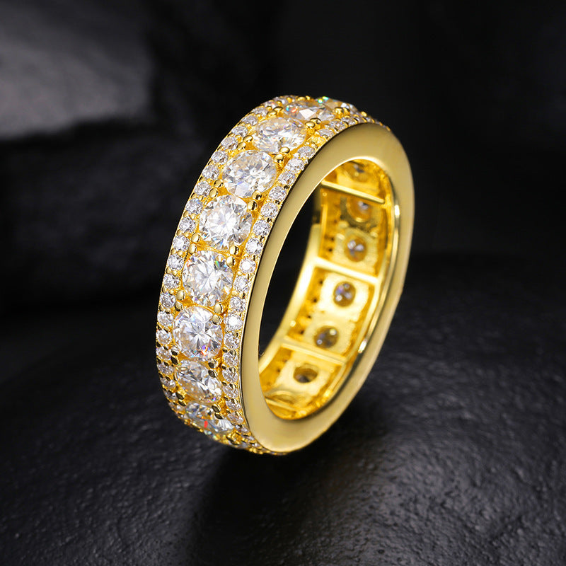 Anillo de Moissanita Exquisito en Plata S925 –Elegancia y Brillo Inigualable