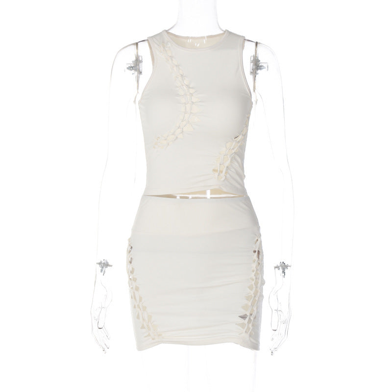 Vestido Sin Mangas Mujer – Cuello Redondo y Color Sólido de Moda Verano 2025