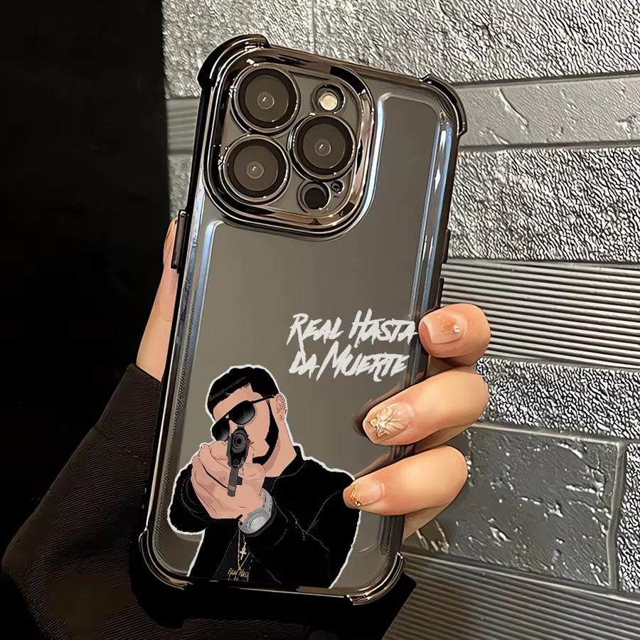 Fashion Hot Rapper Anuel AA Phone Case for Iphone 11 12 14 13 plus 16E 16 15 Pro MAX Clear Cover