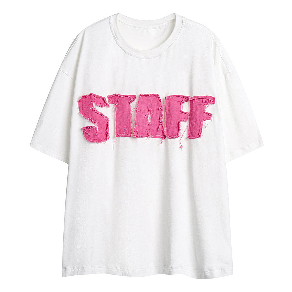 Camiseta Hombre con Parche | Manga Corta Estilo Urbano