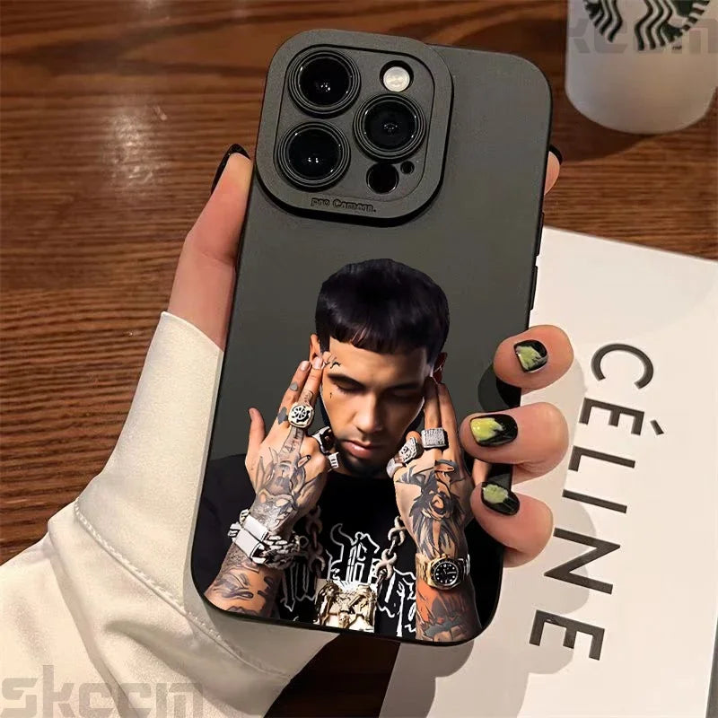 Fashion Hot Rapper Anuel AA Shockproof Phone Case for Iphone 16 Pro Max 15 14 11 12 13 Mini XS Max X XR 7 8 15 plus Matte Cover