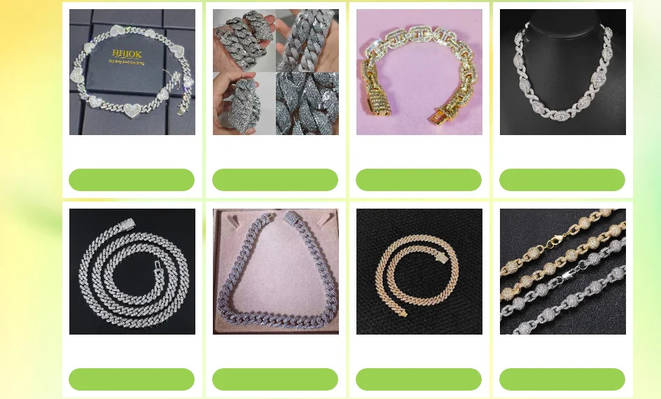 8mm Width Hip Hop Cubic Zircon CZ Iced Out 2 Rows Cuban Link Chain Necklace For Women Jewelry Birthday Gift Drop Shipping