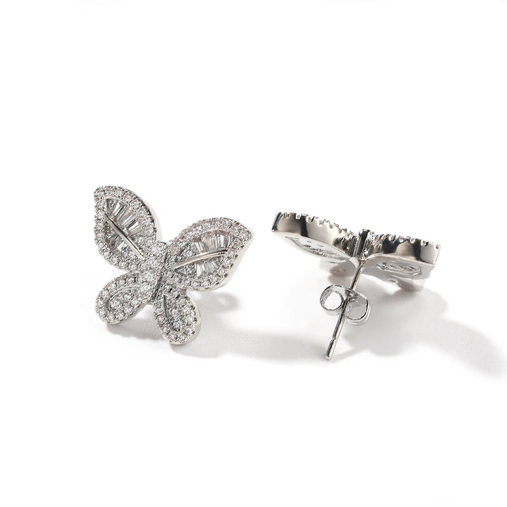 Pendientes Mariposa Delicados – Circonitas CZ Full Pave para Mujer