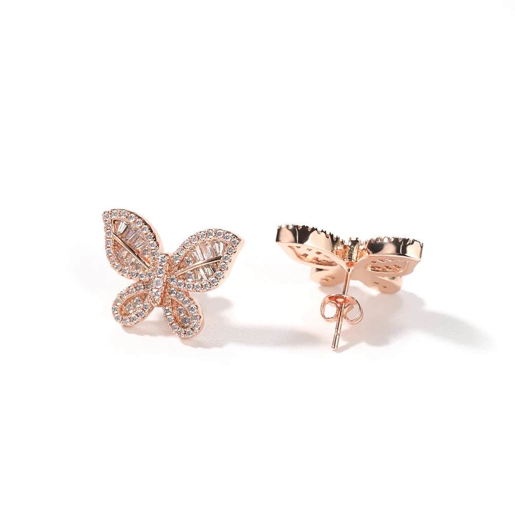 Pendientes Mariposa Delicados – Circonitas CZ Full Pave para Mujer