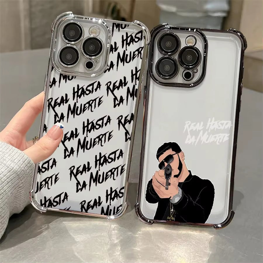 Fashion Hot Rapper Anuel AA Phone Case for Iphone 11 12 14 13 plus 16E 16 15 Pro MAX Clear Cover