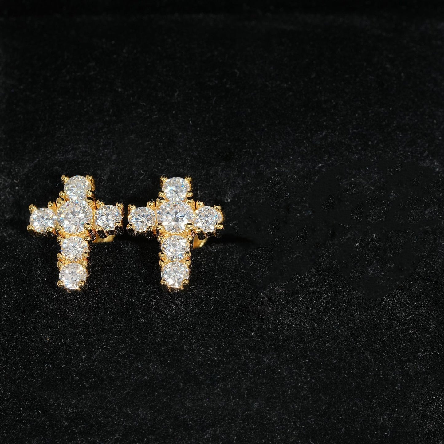 Pendientes de Cruz en Plata S925 Estilo Hip Hop