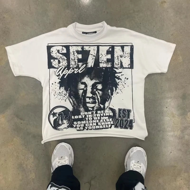 Camiseta Estilo Harajuku Y2K Hip Hop | Oversize Streetwear Femenino