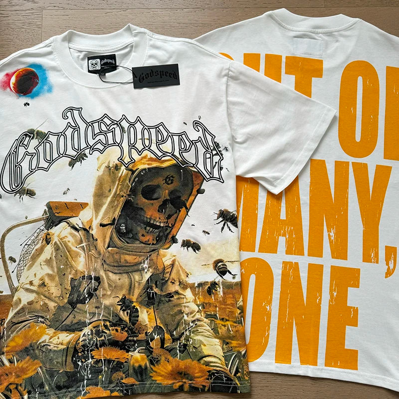 Camiseta GOD SPEED Estilo Vintage – Unisex | Moda Hip Hop Verano 2025