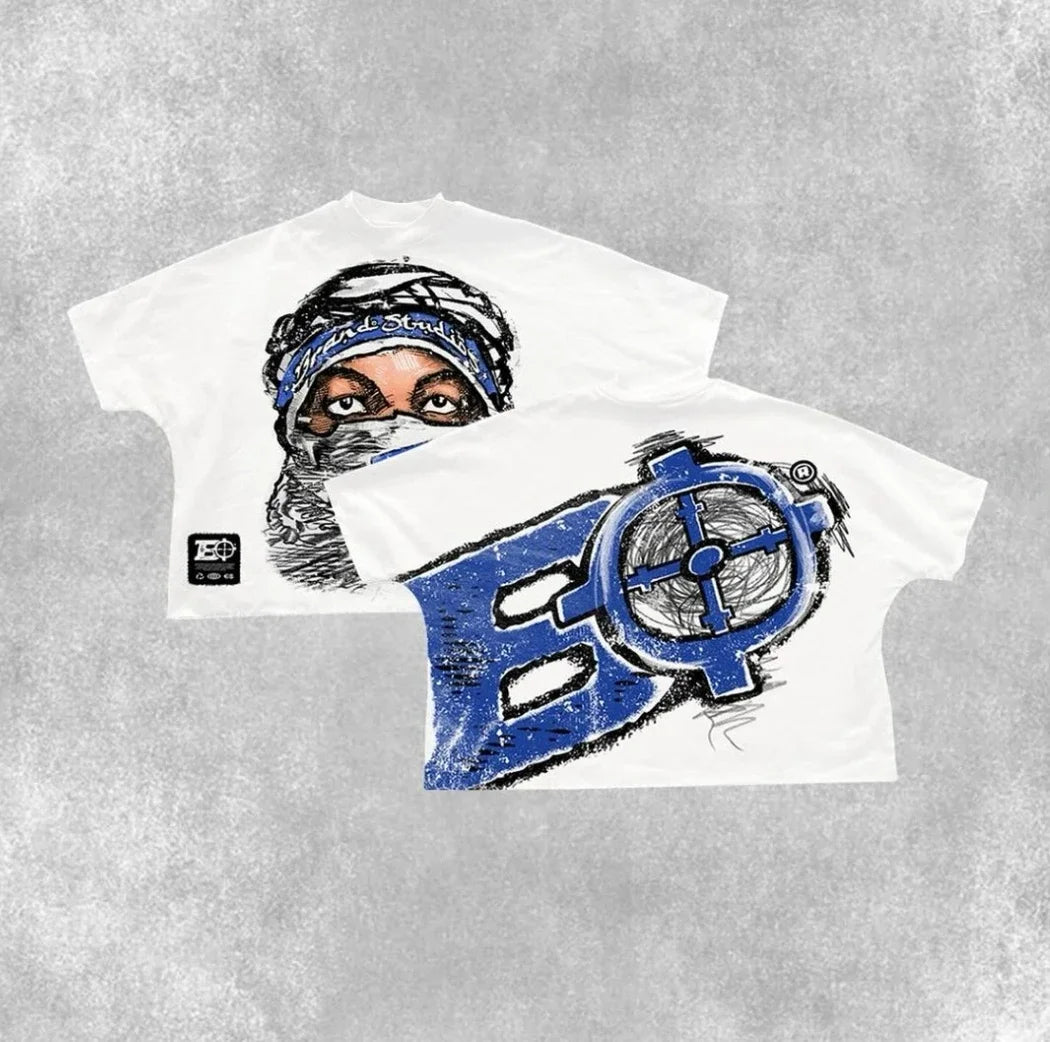 Camiseta Oversize Punk Y2K Gráfica Unisex | Estilo Harajuku Streetwear