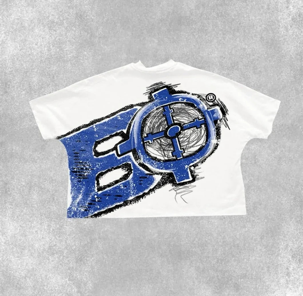 Camiseta Oversize Punk Y2K Gráfica Unisex | Estilo Harajuku Streetwear