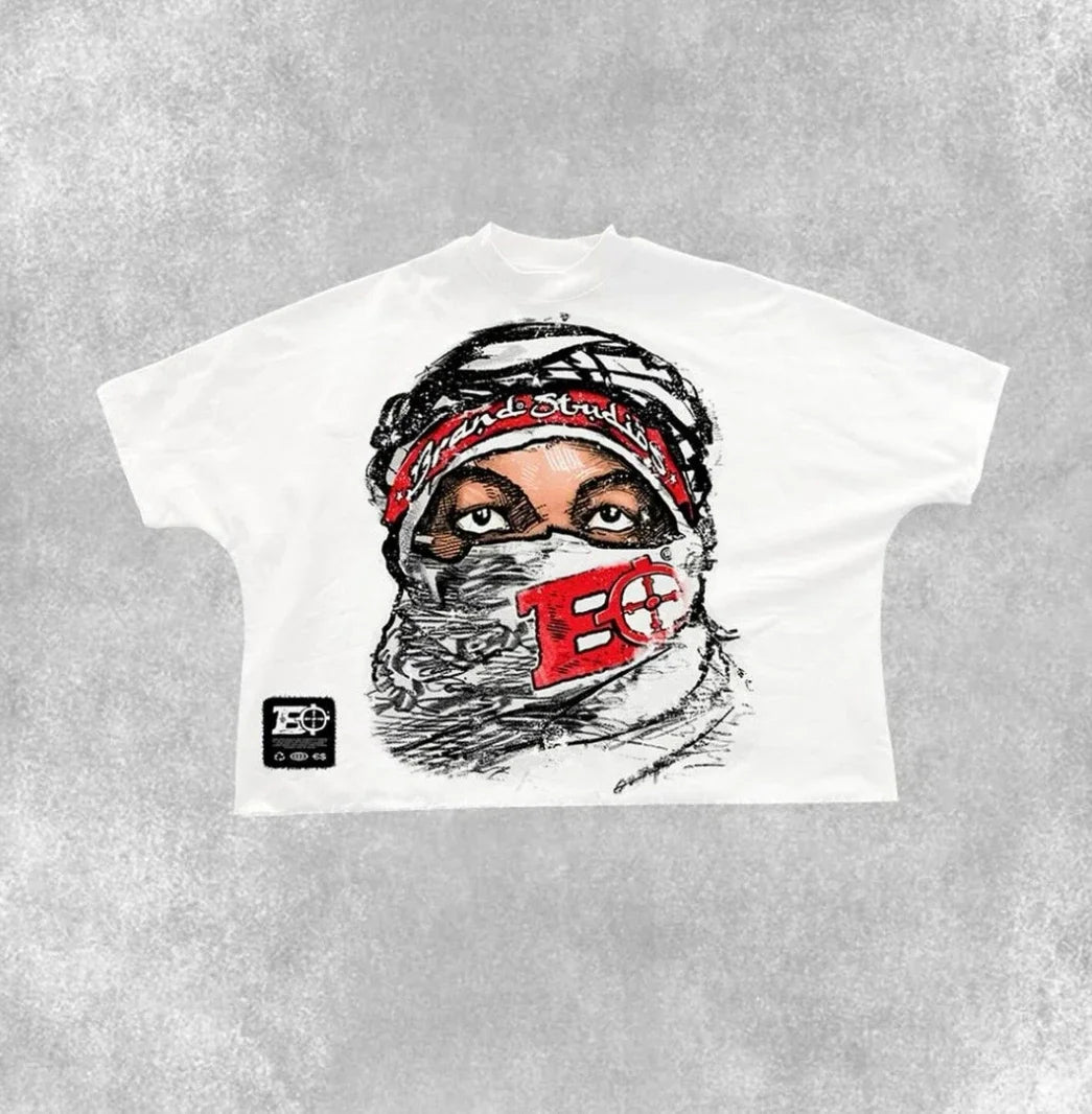 Camiseta Oversize Punk Y2K Gráfica Unisex | Estilo Harajuku Streetwear