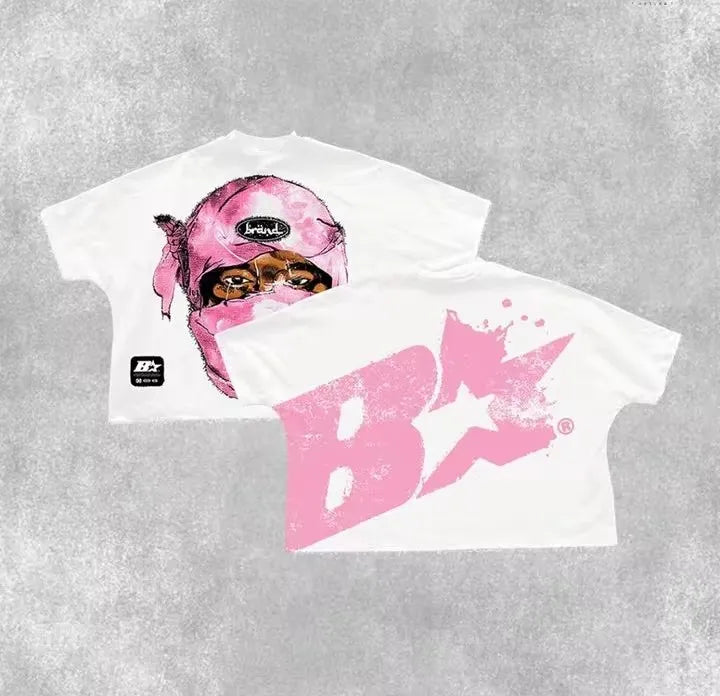 Camiseta Oversize Punk Y2K Gráfica Unisex | Estilo Harajuku Streetwear