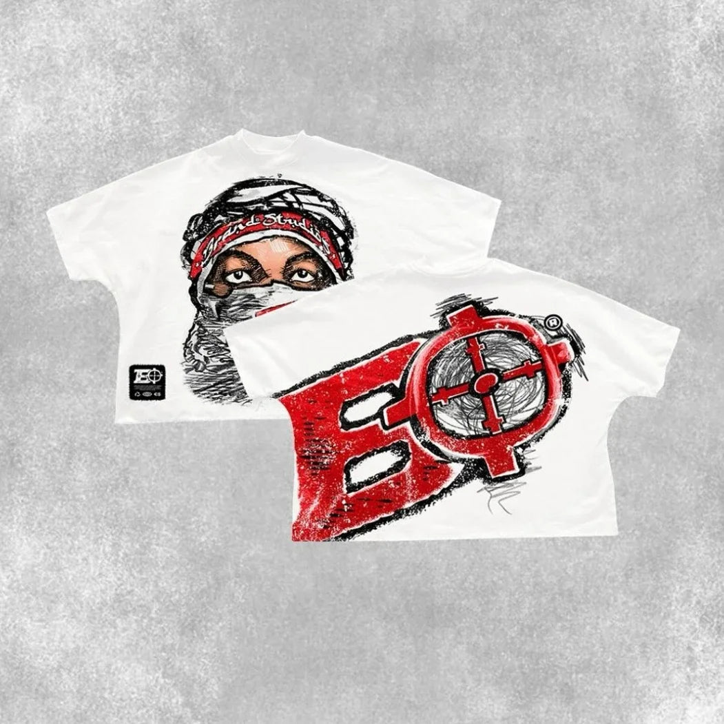 Camiseta Oversize Punk Y2K Gráfica Unisex | Estilo Harajuku Streetwear