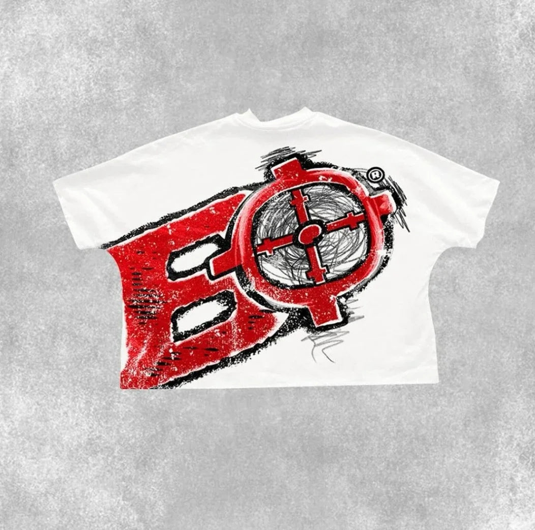 Camiseta Oversize Punk Y2K Gráfica Unisex | Estilo Harajuku Streetwear