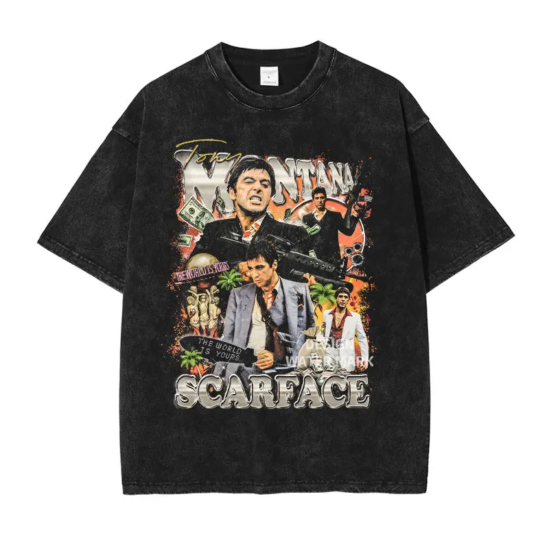 Camiseta SCARFACE Vintage Oversize | Tony Montana - Estilo Callejero