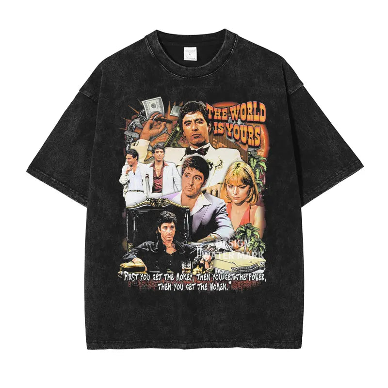 Camiseta SCARFACE Vintage Oversize | Tony Montana - Estilo Callejero