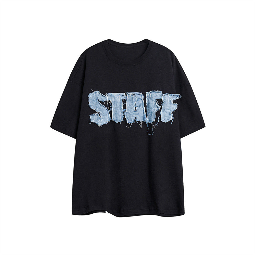 Camiseta Hombre con Parche | Manga Corta Estilo Urbano