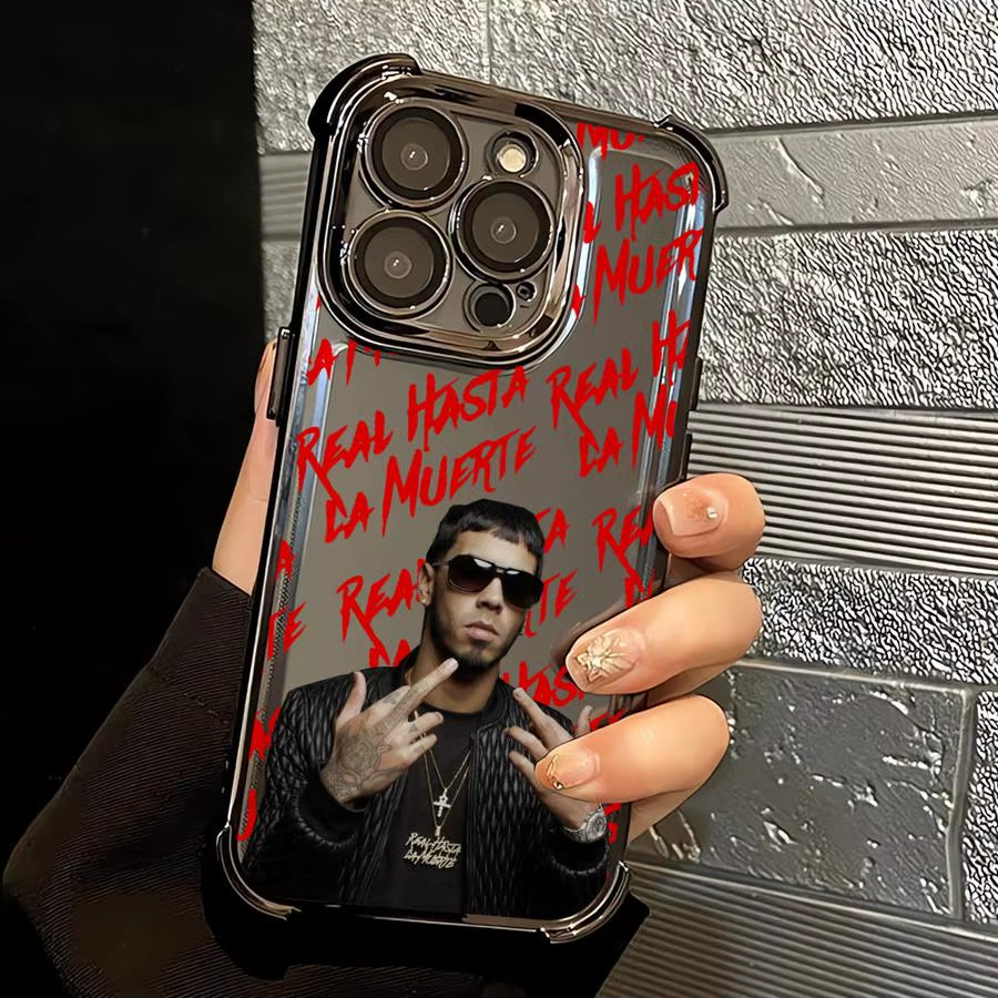 Fashion Hot Rapper Anuel AA Phone Case for Iphone 11 12 14 13 plus 16E 16 15 Pro MAX Clear Cover