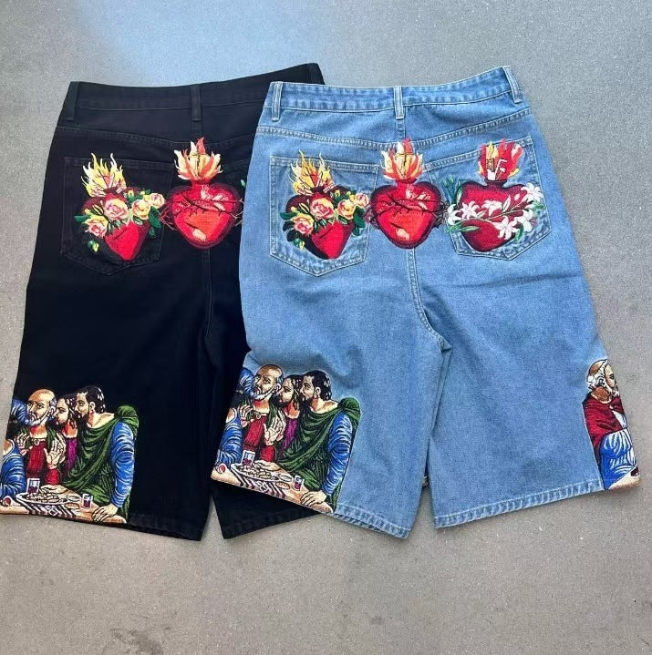Pantalón Streetwear para Hombre con Estampado de Jesú