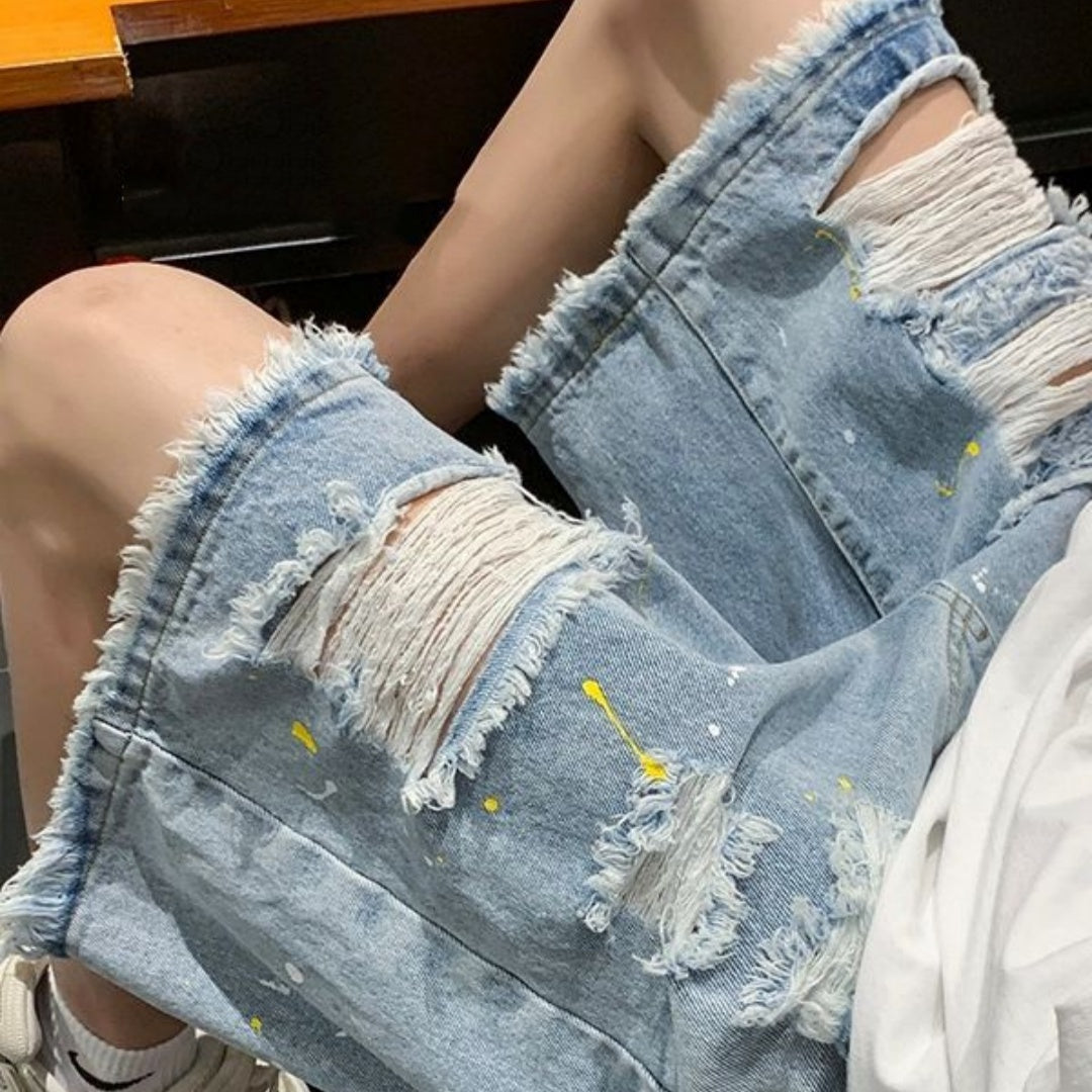 Short Vaquero Roto | Streetwear con Efecto Desgastado