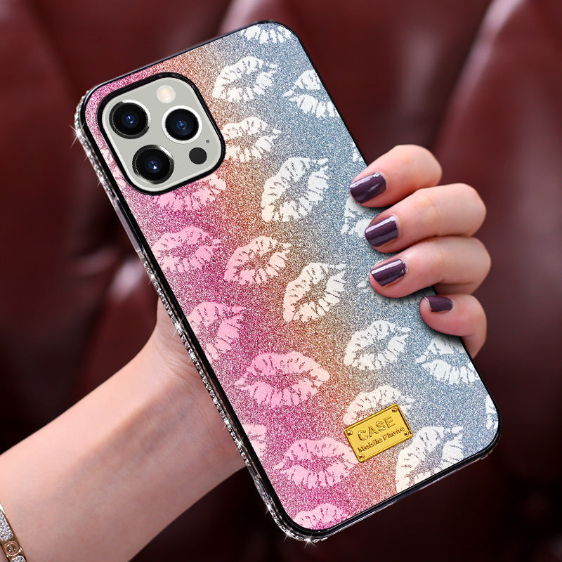 Funda de móvil con diseño brillante de diamantes tachonados y estilo explosión de personalidad.