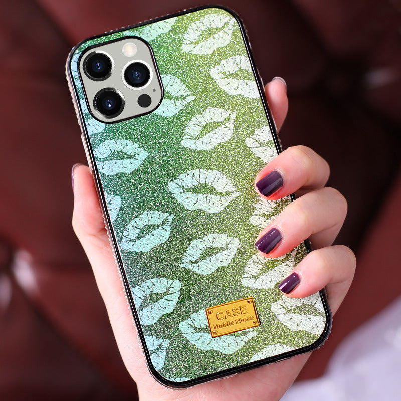 Funda de móvil con diseño brillante de diamantes tachonados y estilo explosión de personalidad.