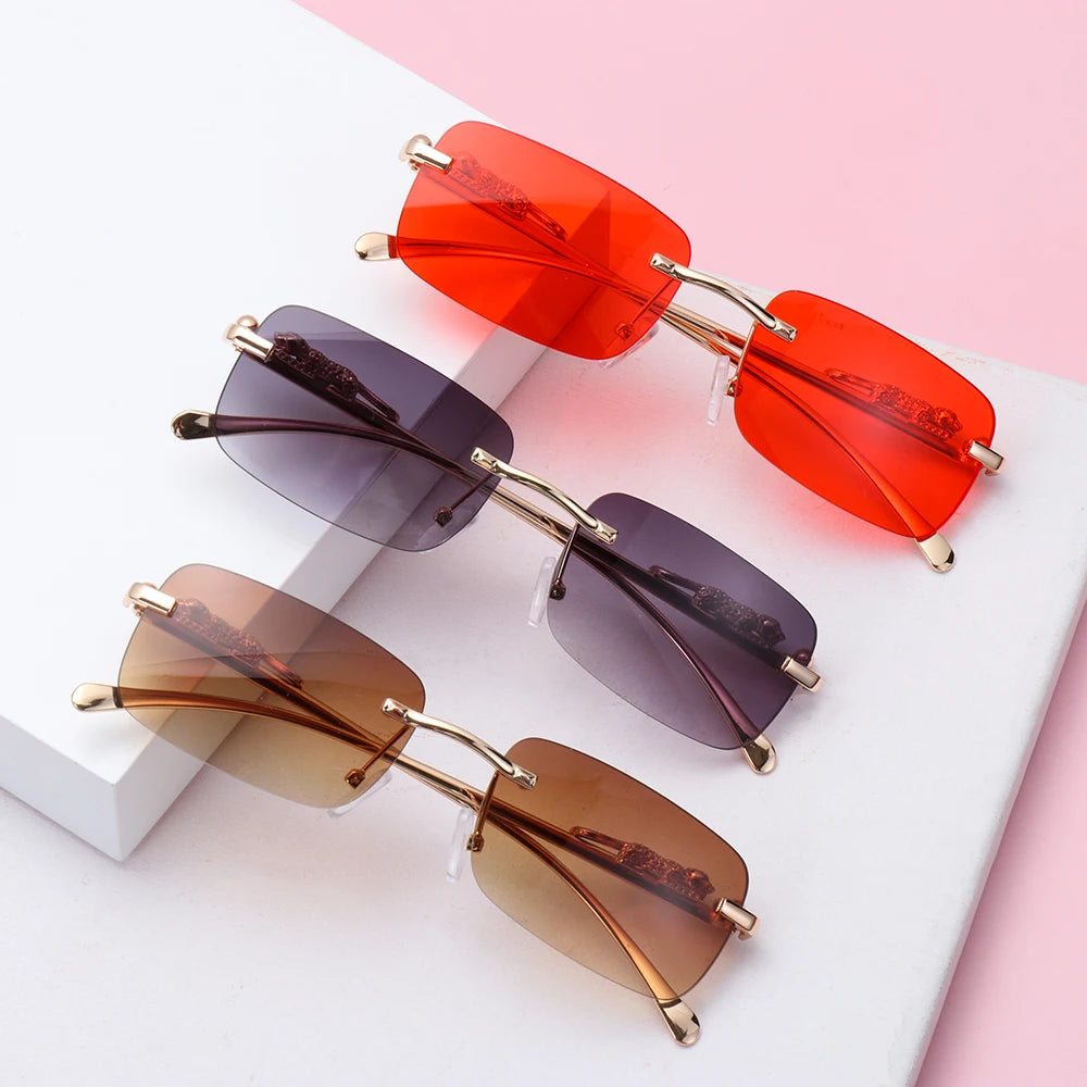 Gafas de Sol Retro CORTADAS sin Montura | Estilo Trap UV400