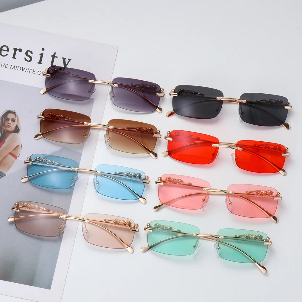 Gafas de Sol Retro CORTADAS sin Montura | Estilo Trap UV400
