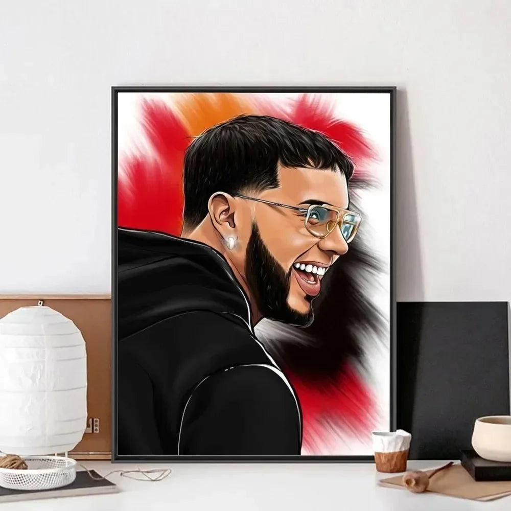 Poster Anuel AA Vintage Trap – Arte Urbano en Papel Kraft