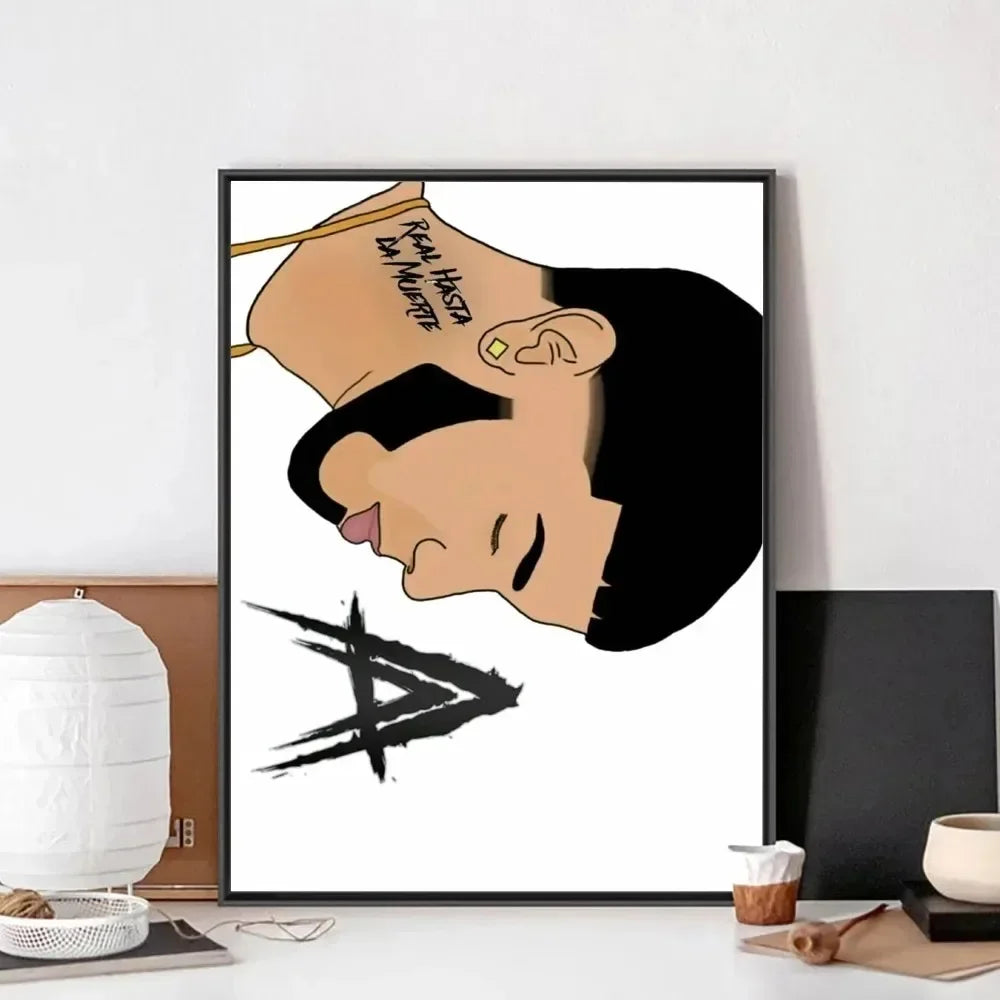 Poster Anuel AA Vintage Trap – Arte Urbano en Papel Kraft