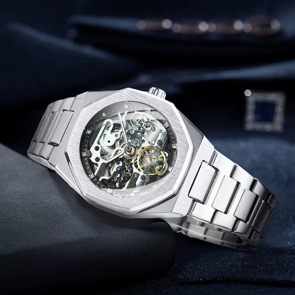 Reloj Automático Skeleton 3D – Estilo Deportivo Trap Mecánico