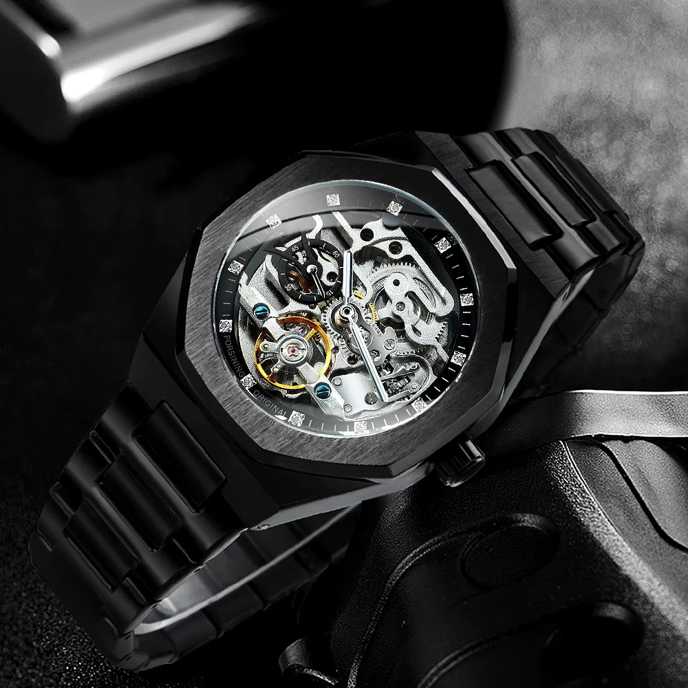 Reloj Automático Skeleton 3D – Estilo Deportivo Trap Mecánico