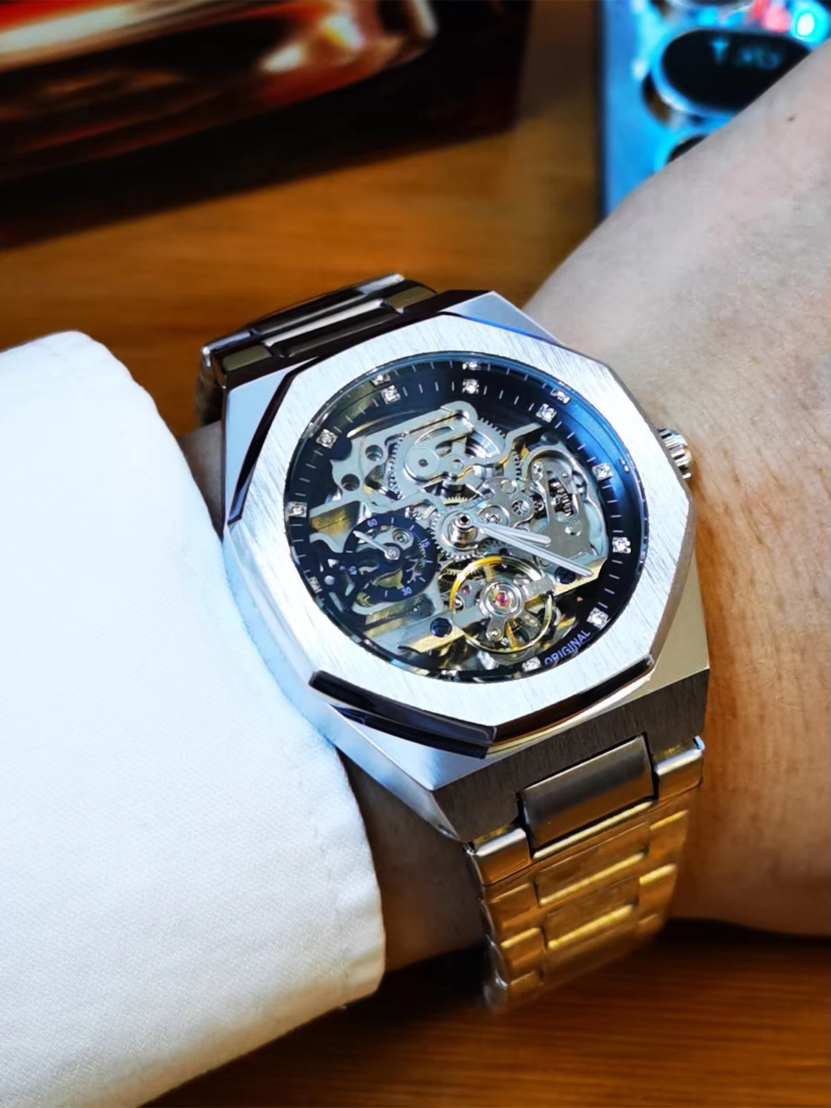 Reloj Automático Skeleton 3D – Estilo Deportivo Trap Mecánico