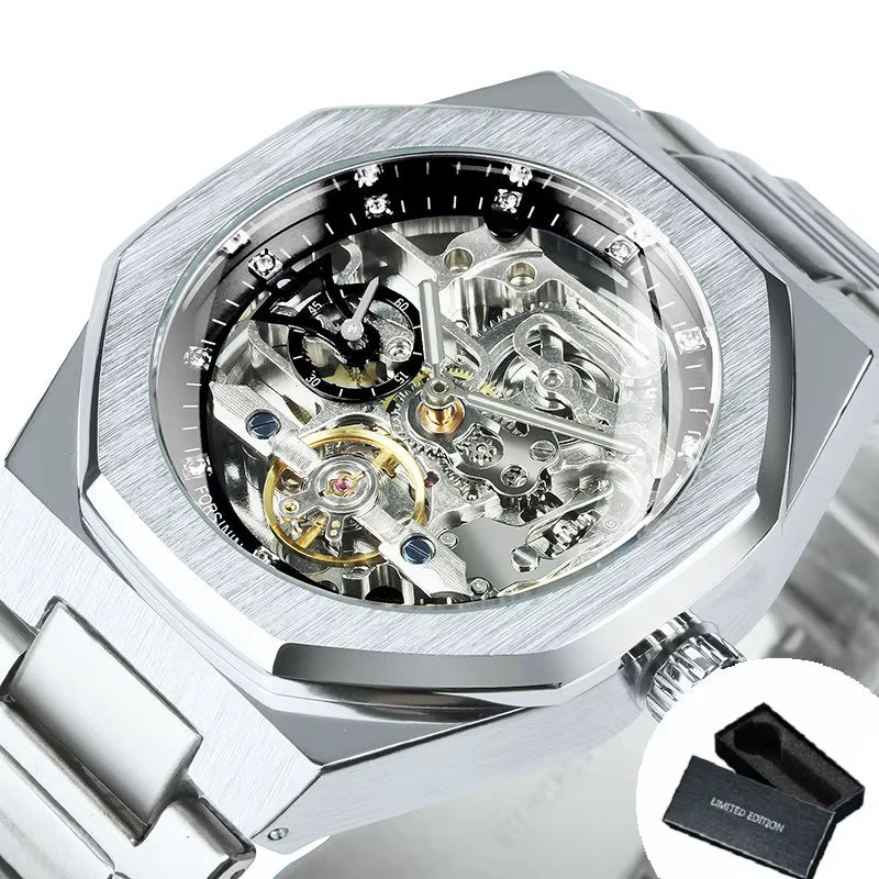 Reloj Automático Skeleton 3D – Estilo Deportivo Trap Mecánico