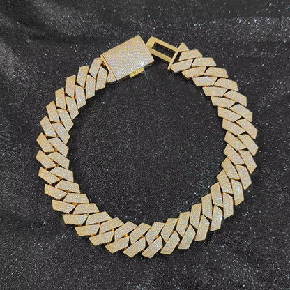 Cadena cubana helada 25mm con circonitas – joya hip hop de lujo barata para hombre
