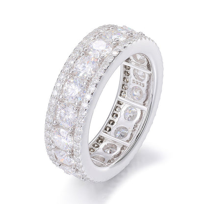 Anillo de Moissanita Exquisito en Plata S925 –Elegancia y Brillo Inigualable