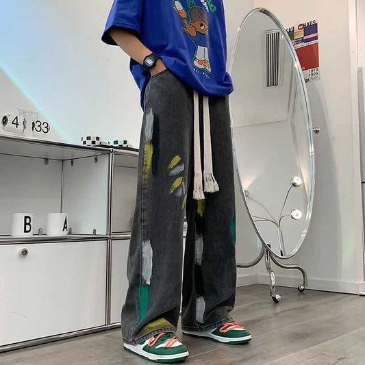 Pantalones rectos hip hop holgados – Streetwear cómodo