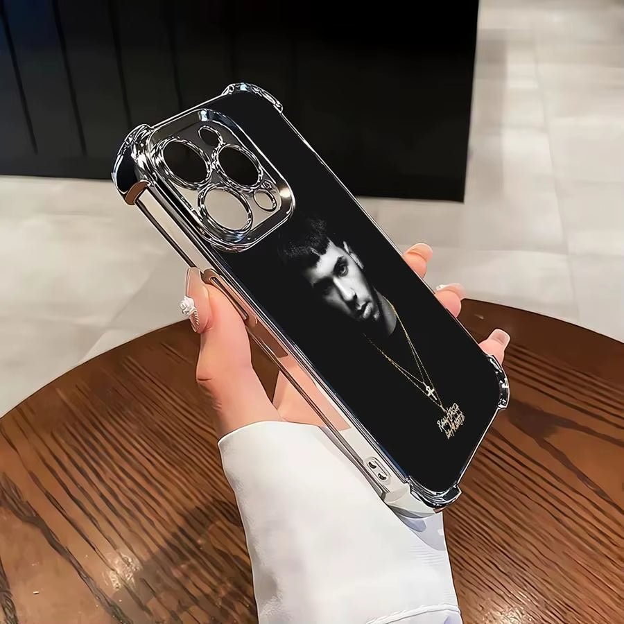 Fashion Hot Rapper Anuel AA Phone Case for Iphone 11 12 14 13 plus 16E 16 15 Pro MAX Clear Cover