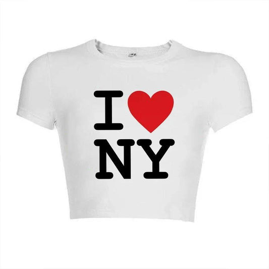 Camiseta Mujer Manga Corta con Letras | Streetwear Cute y Trendy