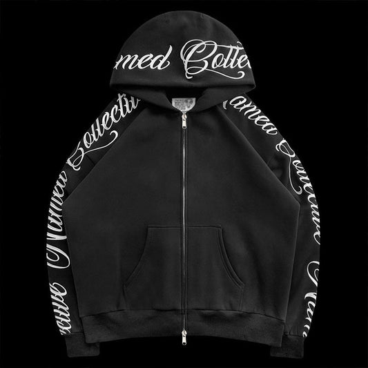 Conjunto Monogramado de Cárdigan y Pantalones Deportivos – Moda Streetwear